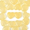 20Pcs Transparent Spray Painted Glass Beads, Heart, Yellow, 12x12x5.5mm, hole: 0.5~1mm