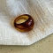Resin Finger Rings for Women, Saddle Brown, Inner Diameter: 18mm