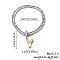 Fashionable Brass Charm Bracelets, Cubic Zirconia Tennis Bracelets for Women, Letter, Letter Y, 7-1/2 inch(19cm)