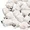 Natural White Jade Pendants, with Stainless Steel Color Plated 201 Stainless Steel Snap on Bails, Skull, 18~18.5x9.5~10x20~21mm, Hole: 7.5x4.5mm