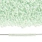 TOHO Demi Round Seed Beads, Japanese Seed Beads, Inside Colours, (1065) Mint Lined Crystal, 11/0, 2.2x0.9mm, about 1733pcs/10g