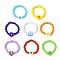 Glass Seed Beads Stretch Rings, Flower Handmade Millefiori Glass for Women, Mixed Color, 3mm, Inner Diameter: 21mm, 8pcs/set