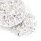 Glass Seed Beads, Mixed Shapes, Mixed Style, White, 2.5~12.5x2~8x2~8mm, Hole: 0.7~1.5mm, about 2045~3215pcs/pound