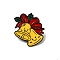 Christmas Enamel Pins, Alloy Lapel Pin Backs for Backpack Clothes, Black, Christmas Bell, 30x27mm