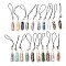 Natural Crushed Stone with Glass Bottle Decorations, Mixed Shapes, 112mm