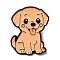 Labrador Enamel Pins, Alloy Lapel Pin Backs for Backpack Clothes, Bisque, 30.5x24mm