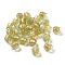 Handmade Gold Foil Lampwork Glass Beads, Tulip, Light Green, 9x8.5mm, Hole: 1.6mm