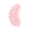 Opaque Resin Cabochons, Leaf, Pink, 37x23x3.5mm