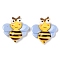 Insect Theme Opaque Resin Decoden Cabochons, Bees, 27.8x27x7.5mm