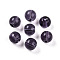 Imitation Jade Glass Beads, Round, Purple, 8~8.5mm, Hole: 1.2~1.6mm, about 1420pcs/1000g