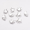 Brass Charms, Real Platinum Plated, Elephant, 10x12x1mm, Hole: 1mm