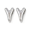 304 Stainless Steel Charms, Letter, Letter Y, 7.5x4.5x3.5mm, Hole: 1.8mm