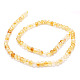 Naturelles quartz jaune brins de perles G-E569-I11-2