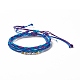 Set di braccialetti di perline intrecciati in plastica a 3 pezzi BJEW-B065-10B-1
