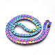 Electroplate Non-magnetic Synthetic Hematite Beads Strands G-Q486-69D-2