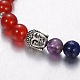 Stretch Buddhist Jewelry Multi-Color Gemstone Chakra Bracelets X-BJEW-JB01687-03-2