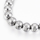 Bracelets extensibles avec perles en 304 acier inoxydable BJEW-K174-02P-2