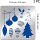 ステンレス鋼のカッティングダイステンシル  DIYスクラップブッキング/フォトアルバム用  装飾的なエンボス印刷紙のカード  マットなスタイル  ステンレス鋼色  クリスマスツリー模様  15.6x15.6cm DIY-WH0279-062-2
