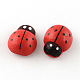 Dyed Beetle Wood Cabochons with Label Paster on Back WOOD-R255-05-3