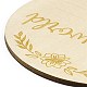 木製ハローワールドベビーフォトプロップス  出産報告プレート  木製の成長マイルストーンサイン  フラットラウンド  9.9x0.3cm WOOD-D023-06-3