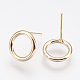 Long-Lasting Plated Brass Stud Earrings KK-K227-061G-NF-2
