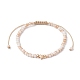 Glass & Brass Beads Braided Bead Bracelets BJEW-JB09873-2