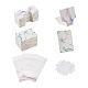 Fashewelry 210Pcs Marble Pattern Paper Hair Ties & Earring Display Card Sets CDIS-FW0001-03-2