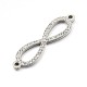 Original Color 304 Stainless Steel Polymer Clay Grade A Rhinestone Infinity Bracelet Links connectors STAS-E084-03-1