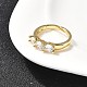Латунные микро проложить пальцев кольца кубического циркония RJEW-P166-08B-G-3