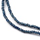 Facettierte Rondelle Glasperlen Halsketten NJEW-JN03004-04-3