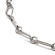 304 collar de cadena de eslabones ovalados y rombos de acero inoxidable BJEW-B072-03P-2
