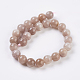 Chapelets de perles de sunstone naturelle naturelles G-G099-4mm-14-2