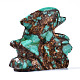 Delfino assemblato bronzite naturale e ornamento modello diaspro acqua terra sintetica G-N330-37B-4