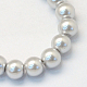 Backen gemalt pearlized Glasperlen runden Perle Stränge HY-Q003-10mm-62-2