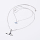 316 Stainless Steel Two Tiered Necklaces NJEW-JN02056-1