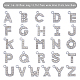 Superfindings 26 шт. аз горный хрусталь буквы стразы слайд алфавит подвески буквы для ремесло колье изготовление ювелирных изделий ALRI-FH0001-01-2