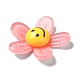 アクリルカボション  笑顔の花  ピンク  34x35.5x8mm MACR-M023-05B-3