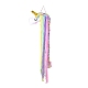 Unicorn Theme Rainbow Yarn Tassels Hair Clips Headband Organizer Storage HJEW-WH0006-07-1