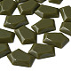 オペークアクリルカボション  五角形  ダークオリーブグリーン  23.5x18x4mm  約450個/500g MACR-S373-142-A11-3