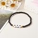 Prier et aimer ensemble de bracelet extensible en perles acryliques pour cadeau BJEW-JB06679-5