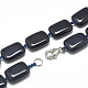Synthetic Blue Goldstone Beaded Necklaces NJEW-S398-13-2
