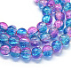 Chapelets de perle ronde en verre craquelé transparent peint DGLA-Q018-4mm-64-1