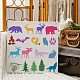FINGERINSPIRE Animal Stencils Template 11.8x11.8inch Plastic Forest Animals Drawing Painting Stencils Bear DIY-WH0172-393-4