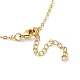 Collier pendentif strass en laiton doré avec chaînes forçat NJEW-P278-A05-3