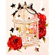 Kit per pittura con diamanti con fiori di rosa PW-WG68417-07-1