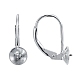 Rhodium Plated 925 Sterling Silver Leverback Earring Findings STER-I017-084I-P-2