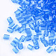 ガラスシードビーズを等級分けする  六角形（ツーカット）  透明色  ドジャーブルー  1.5~2.5x1.5~2mm  穴：0.8mm  約2100個/袋  450 G /袋 SEED-S022-02I-2