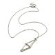 Pochette en macramé en laiton porte-pierre vide pour la fabrication de colliers pendentifs NJEW-TA00111-02-4