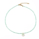 Glass Seed Beads Pendant Necklaces NJEW-JN03338-01-1