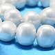 Coquille ovale brins perles de perles BSHE-L013-L-A013A-4